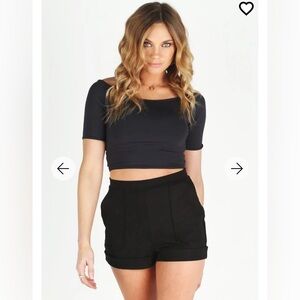 Blackmilk Push It Cuffed Shorts